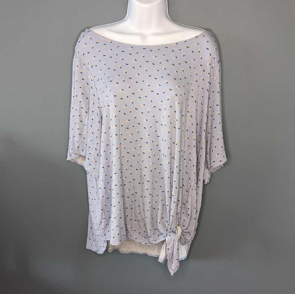 LOFT Outlet Women's Daisy Printed Super Soft Tie Up Tee